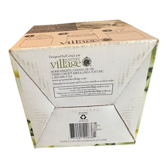 Dip Chiller Server Party Dish, 2 Piece Ceramic, Fruit Pattern by Gourmet Village - Picture 8 of 13